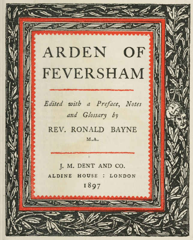 جلد کتاب Arden of Feversham