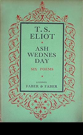 جلد کتاب Ash-Wednesday
