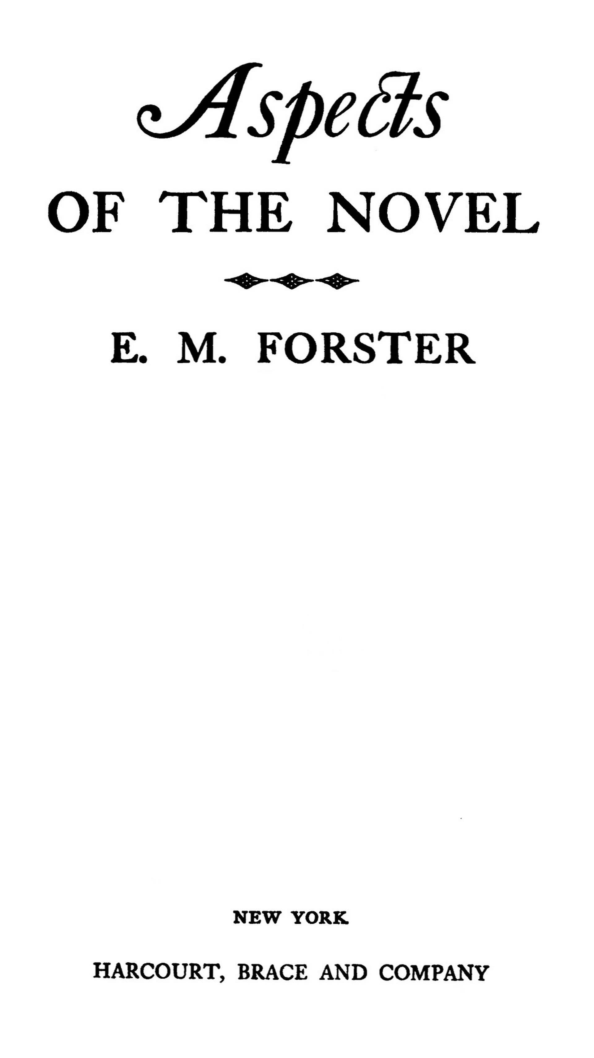 جلد کتاب Aspects of the Novel