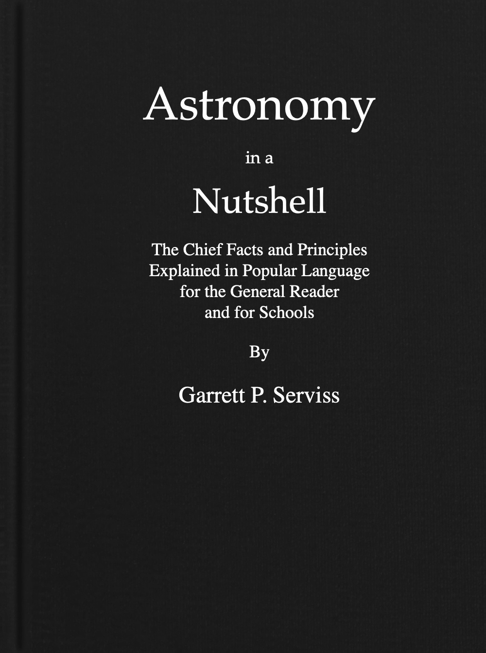 جلد کتاب Astronomy in a Nutshell