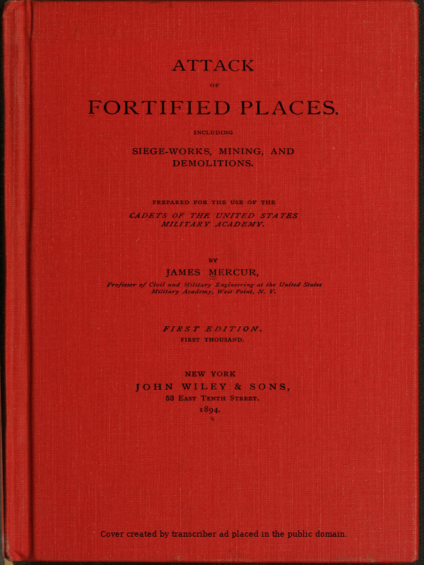 جلد کتاب Attack of Fortified Places
