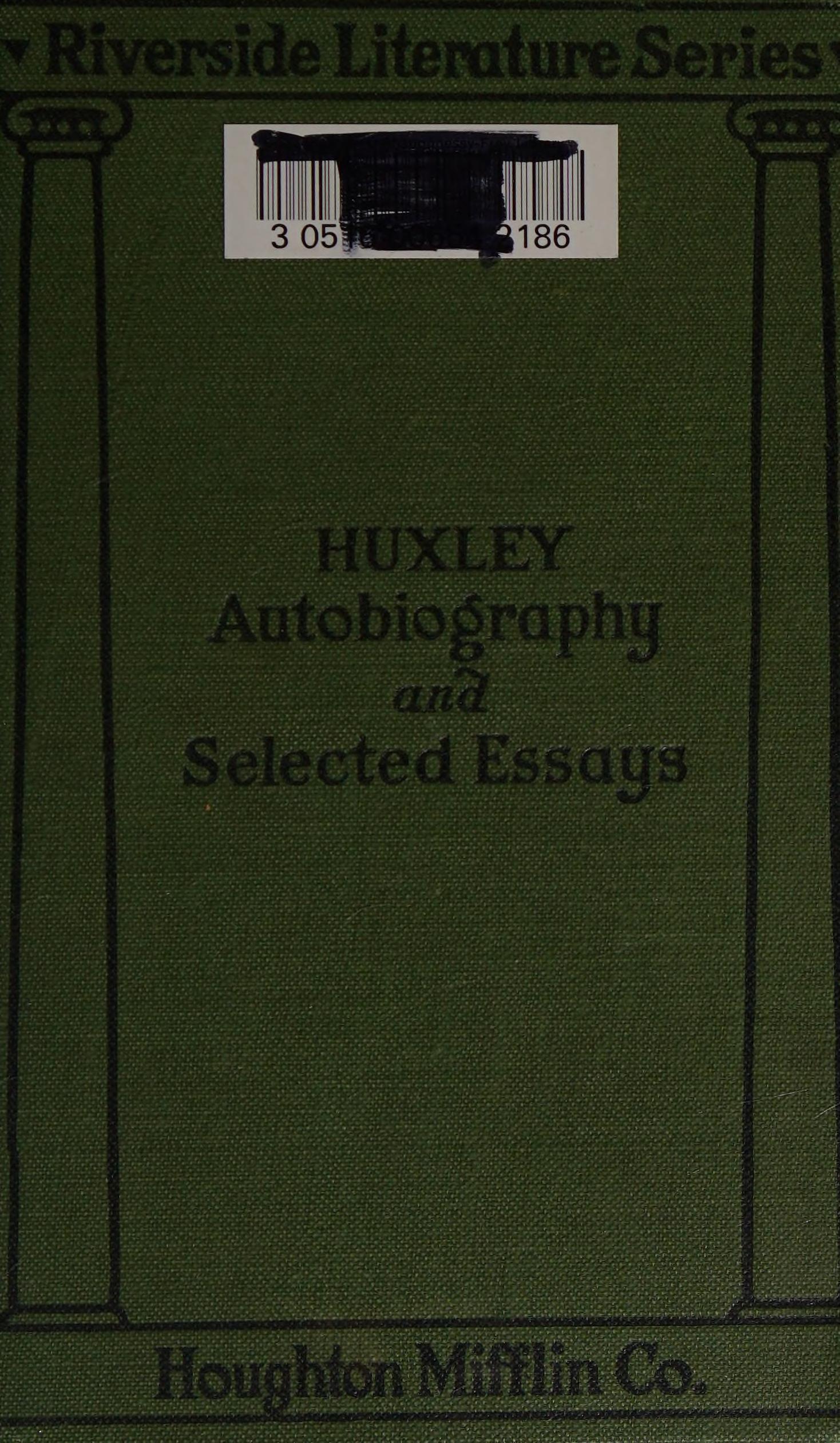 جلد کتاب Autobiography and Selected Essays