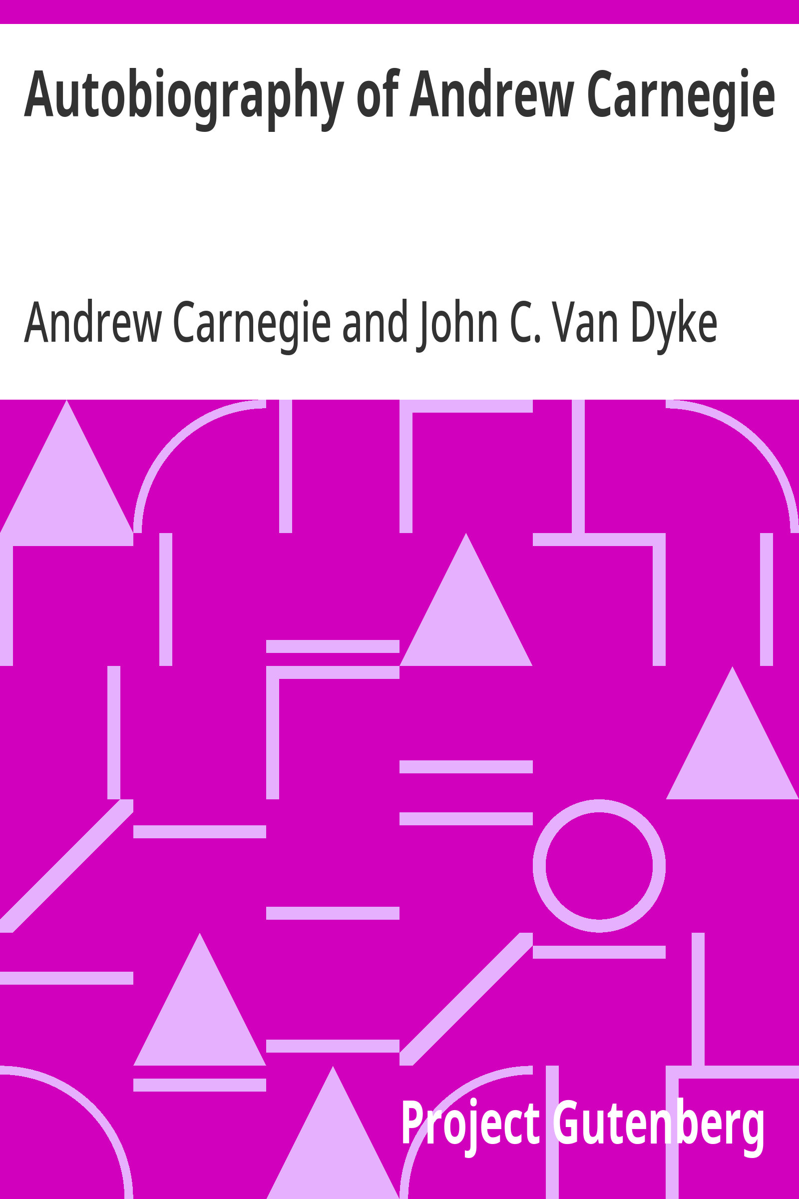 جلد کتاب Autobiography of Andrew Carnegie