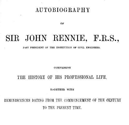 جلد کتاب Autobiography of Sir John Rennie, F.R.S.