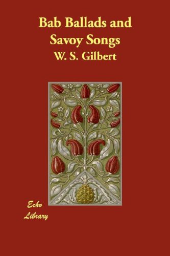 جلد کتاب Bab Ballads and Savoy Songs