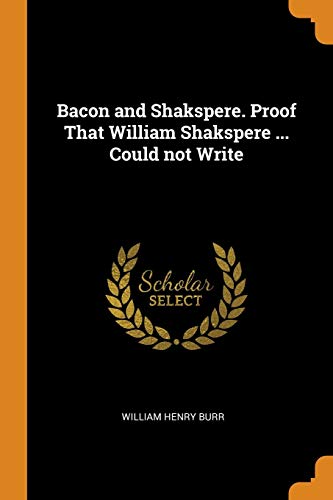 جلد کتاب Bacon and Shakspere