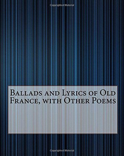 جلد کتاب Ballads and Lyrics of Old France