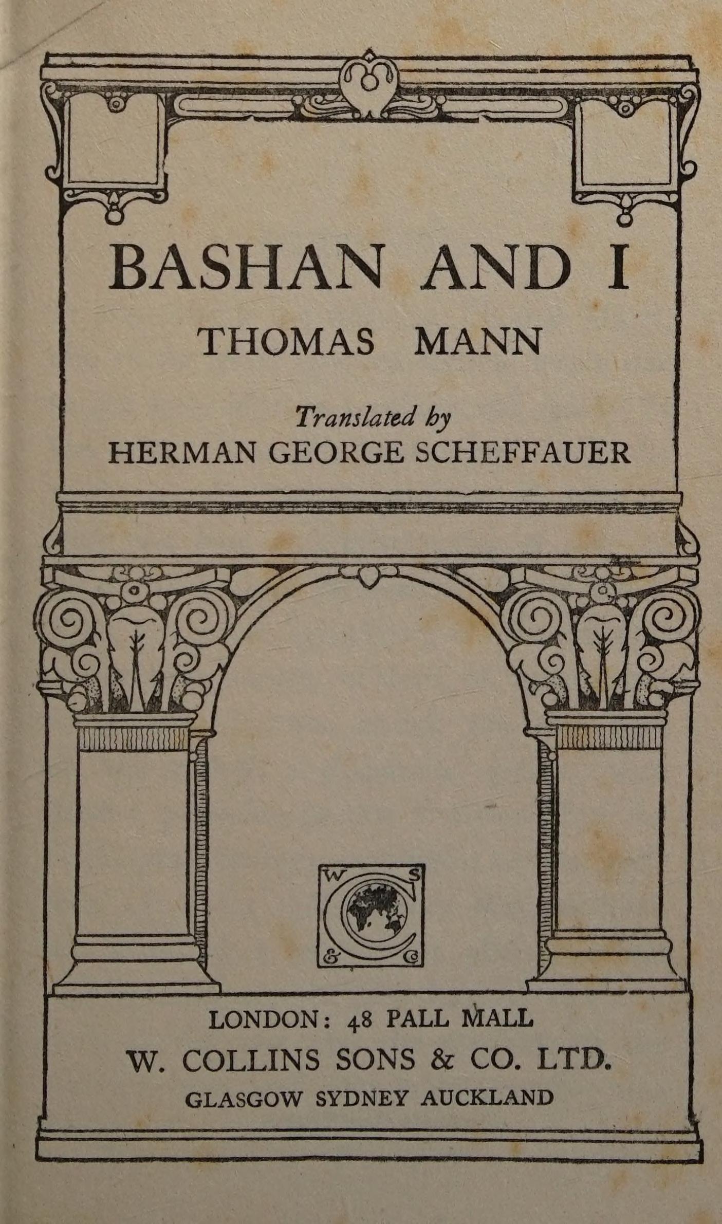 جلد کتاب Bashan and I
