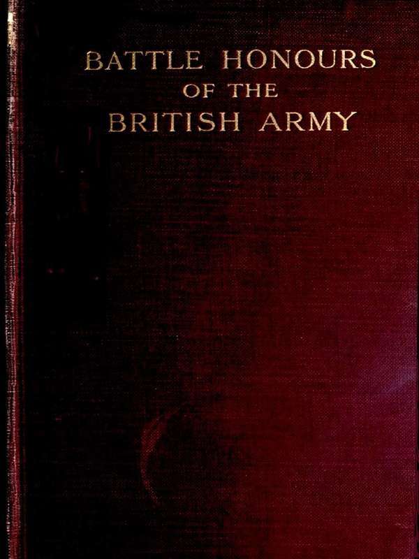 جلد کتاب Battle Honours of the British Army