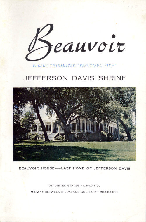 جلد کتاب Beauvoir: Jefferson Davis Shrine
