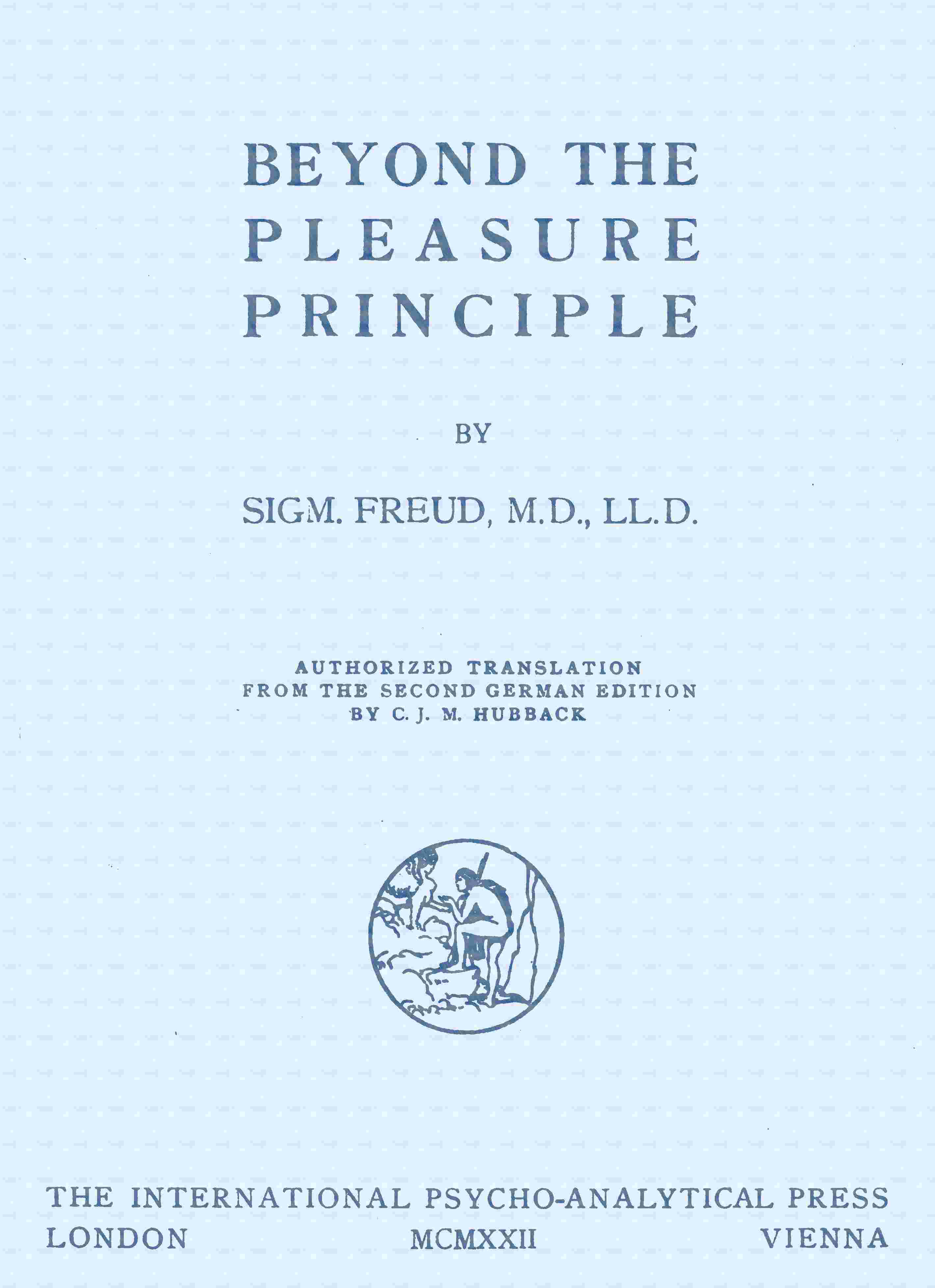 جلد کتاب Beyond the Pleasure Principle