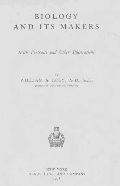 جلد کتاب Biology and Its Makers