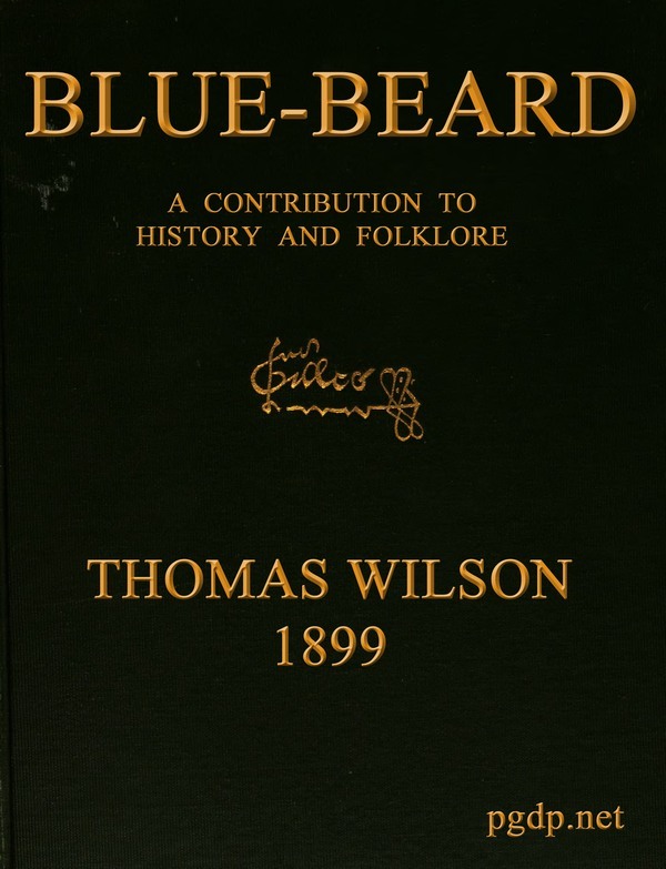 جلد کتاب Blue-beard: A Contribution to History and Folk-lore