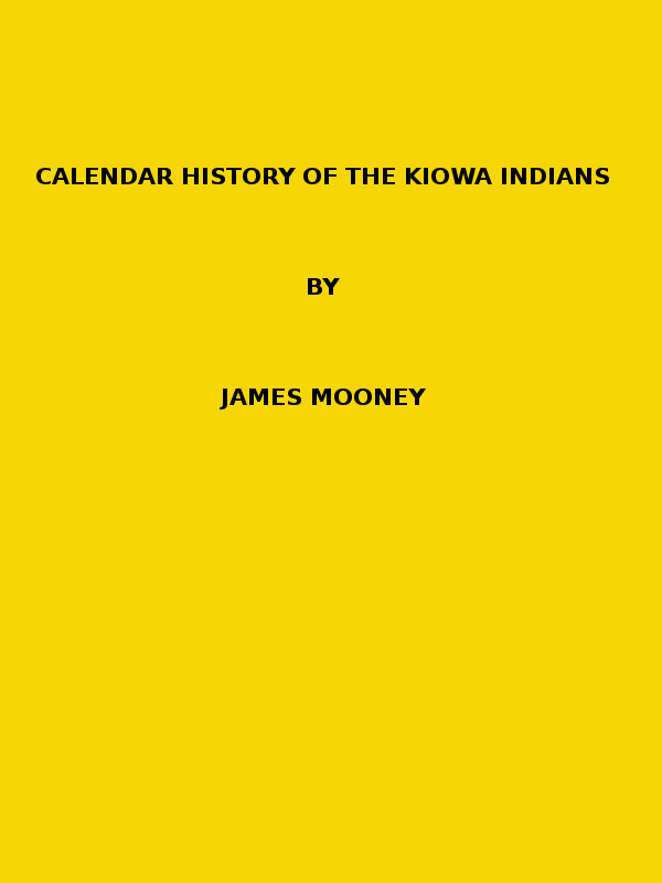 جلد کتاب Calendar History of the Kiowa Indians