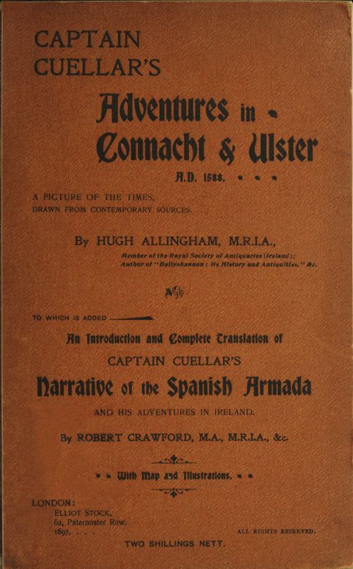 جلد کتاب Captain Cuellar's Adventures in Connaught & Ulster A.D. 1588