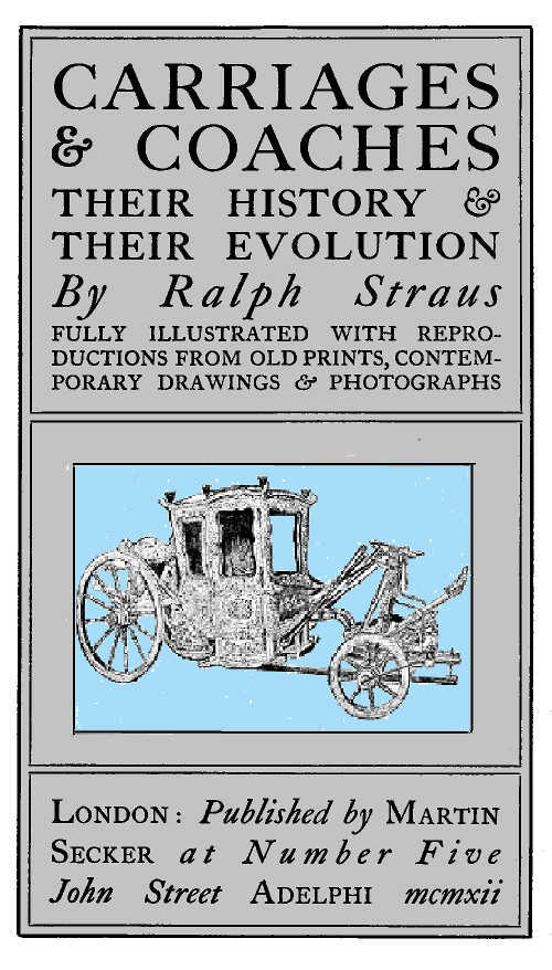 جلد کتاب Carriages & Coaches: Their History & Their Evolution