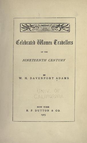 جلد کتاب Celebrated Women Travellers of the Nineteenth Century