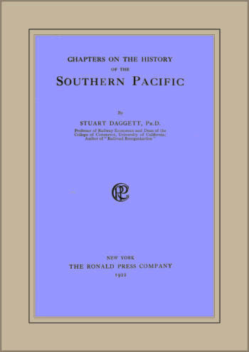 جلد کتاب Chapters on the History of the Southern Pacific