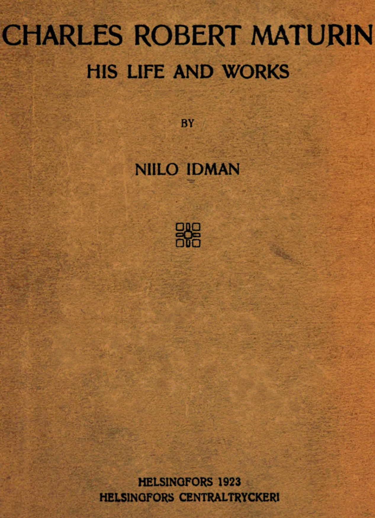 جلد کتاب Charles Robert Maturin: His Life and Works
