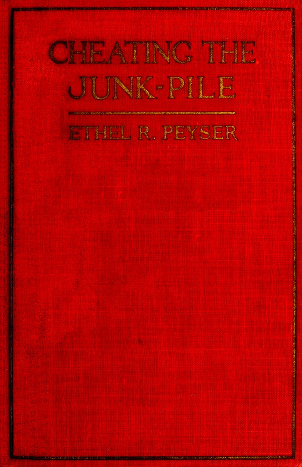 جلد کتاب Cheating the Junk-Pile