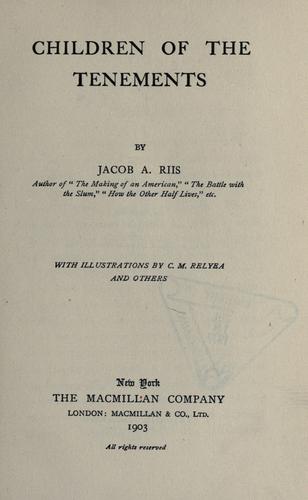 جلد کتاب Children of the Tenements