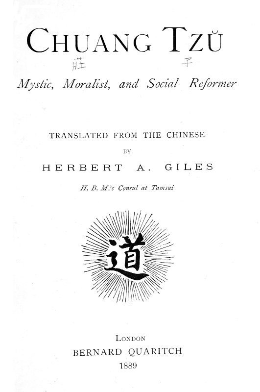 جلد کتاب Chuang Tzu: Mystic, Moralist, and Social Reformer