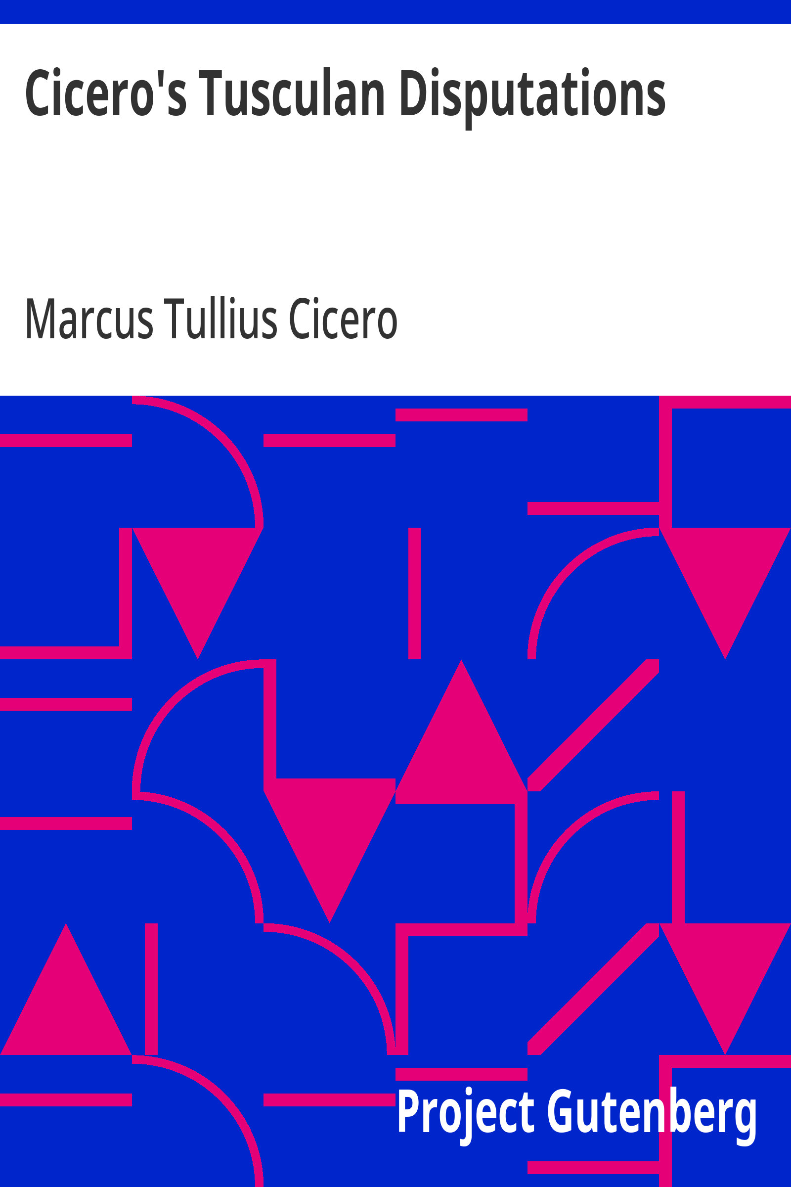 جلد کتاب Cicero's Tusculan Disputations