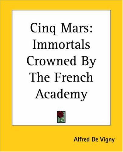 جلد کتاب Cinq-Mars