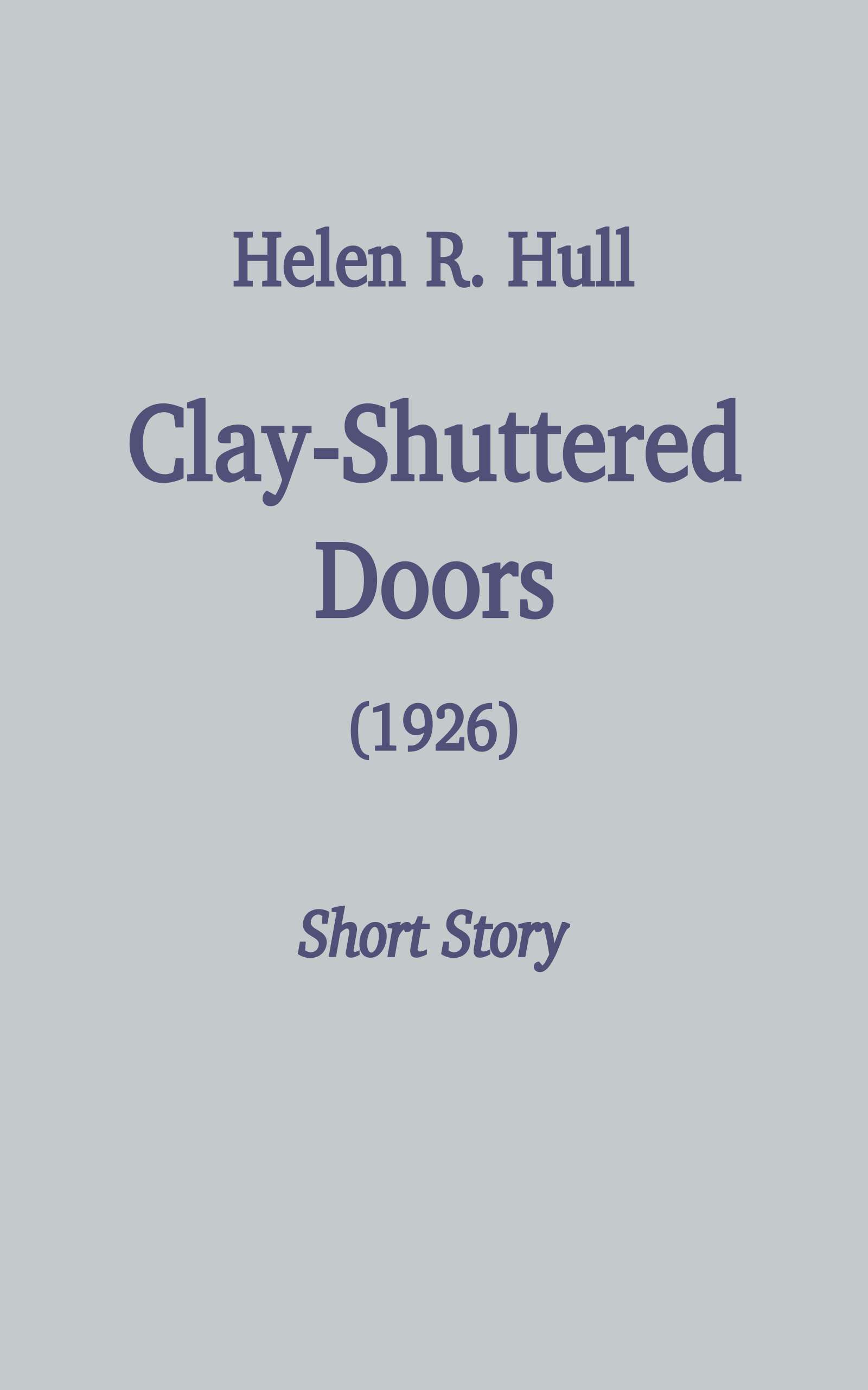 جلد کتاب Clay-Shuttered Doors