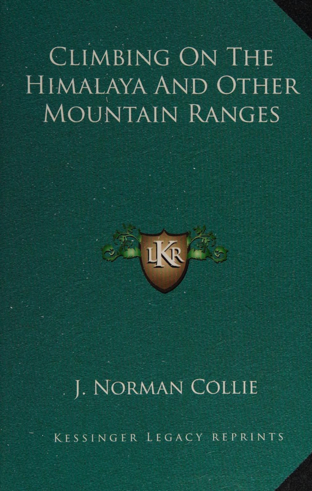 جلد کتاب Climbing on the Himalaya and Other Mountain Ranges