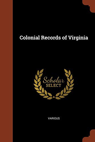 جلد کتاب Colonial Records of Virginia