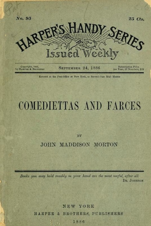 جلد کتاب Comediettas and Farces