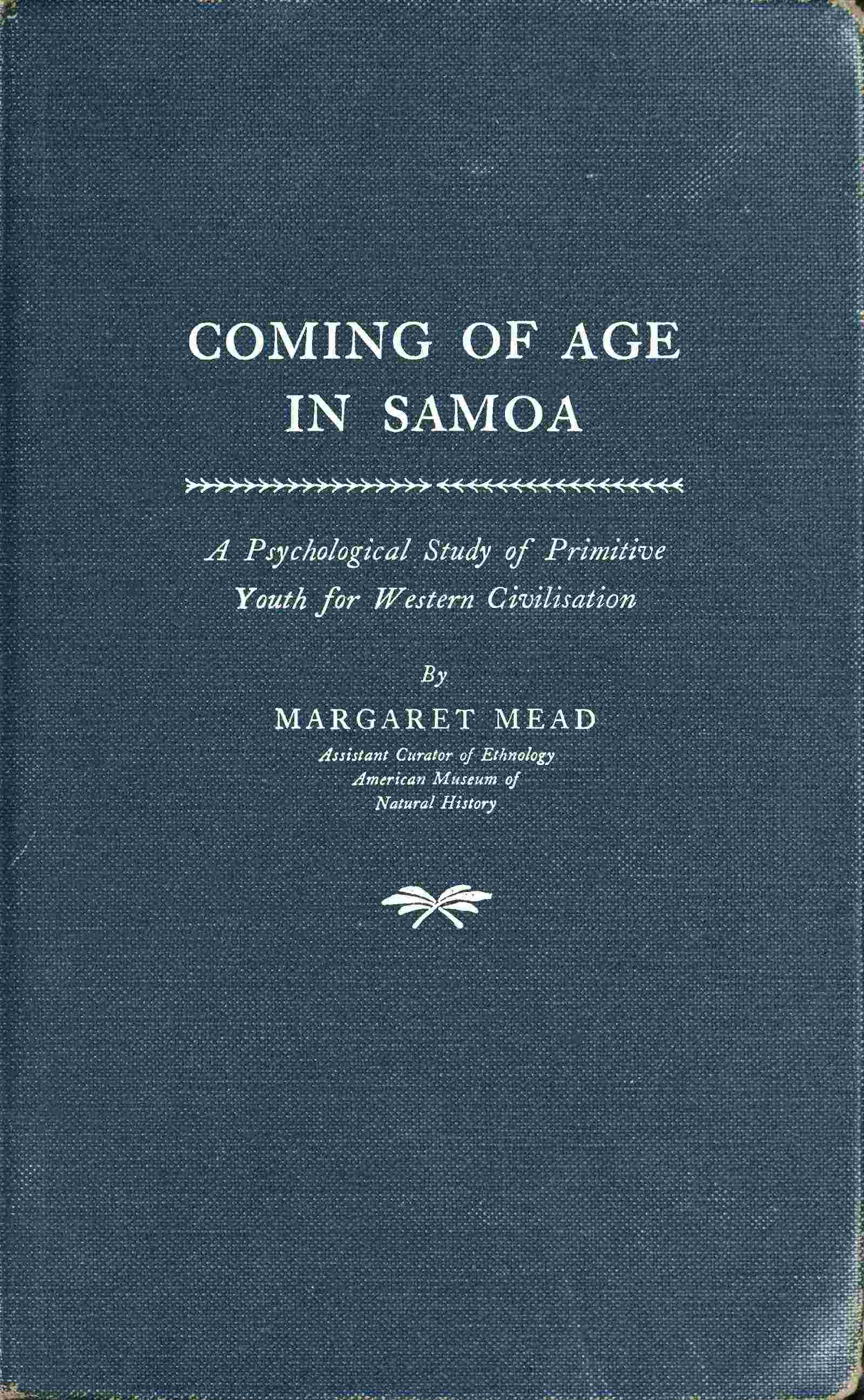 جلد کتاب Coming of Age in Samoa