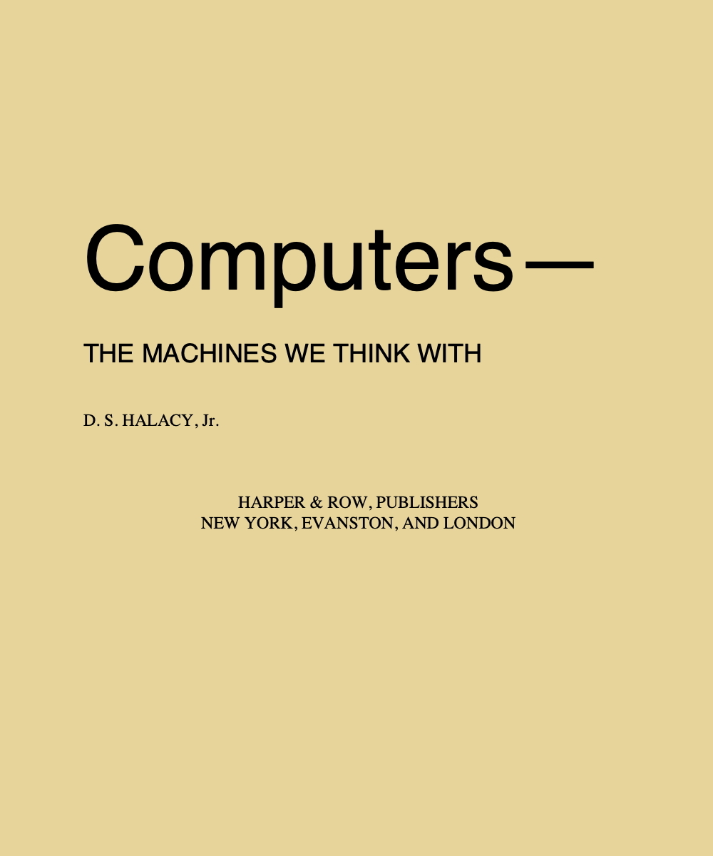 جلد کتاب Computers—the Machines We Think With