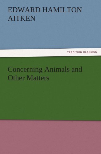 جلد کتاب Concerning Animals and Other Matters