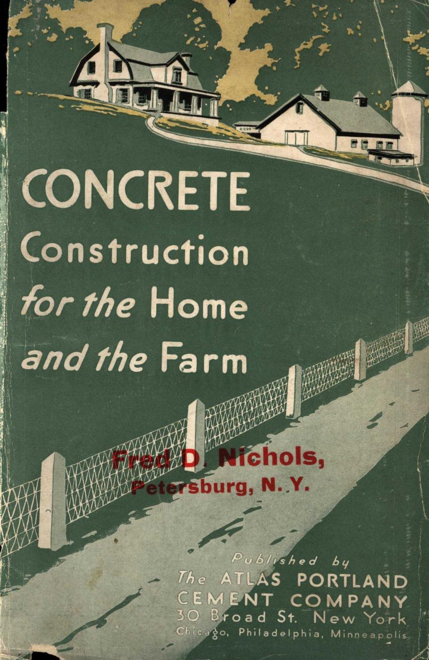 جلد کتاب Concrete Construction for the Home and the Farm