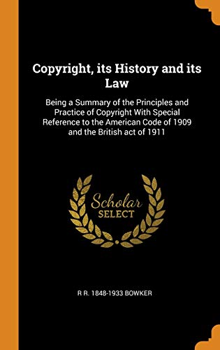 جلد کتاب Copyright: Its History and Its Law