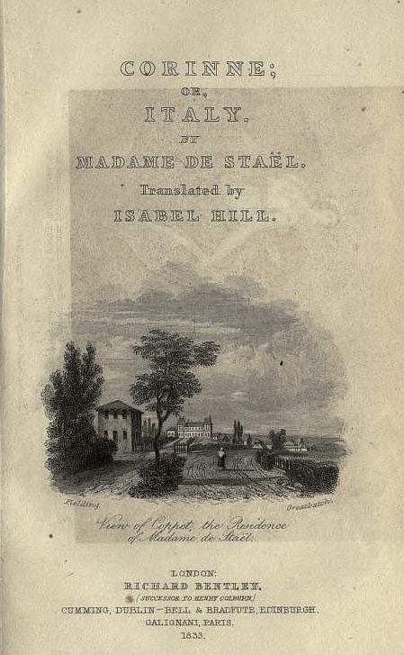 جلد کتاب Corinne; or, Italy
