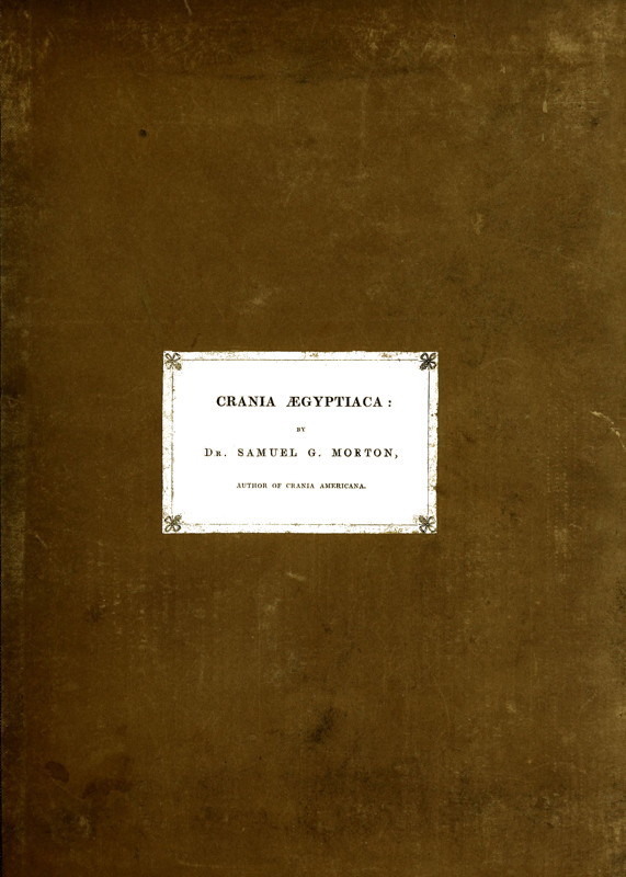 جلد کتاب Crania Ægyptiaca