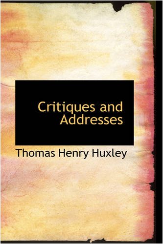 جلد کتاب Critiques and Addresses