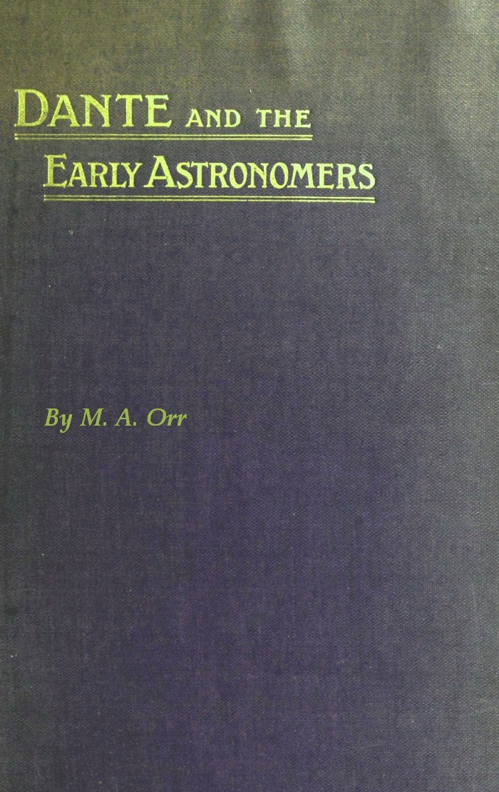 جلد کتاب Dante and the Early Astronomers