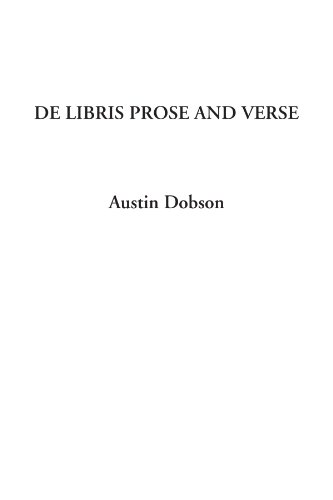 جلد کتاب De Libris: Prose and Verse