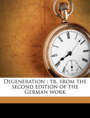 جلد کتاب Degeneration