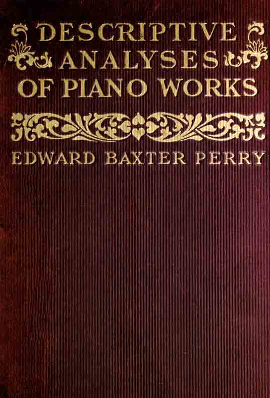 جلد کتاب Descriptive Analyses of Piano Works