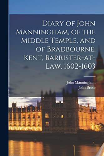 جلد کتاب Diary of John Manningham