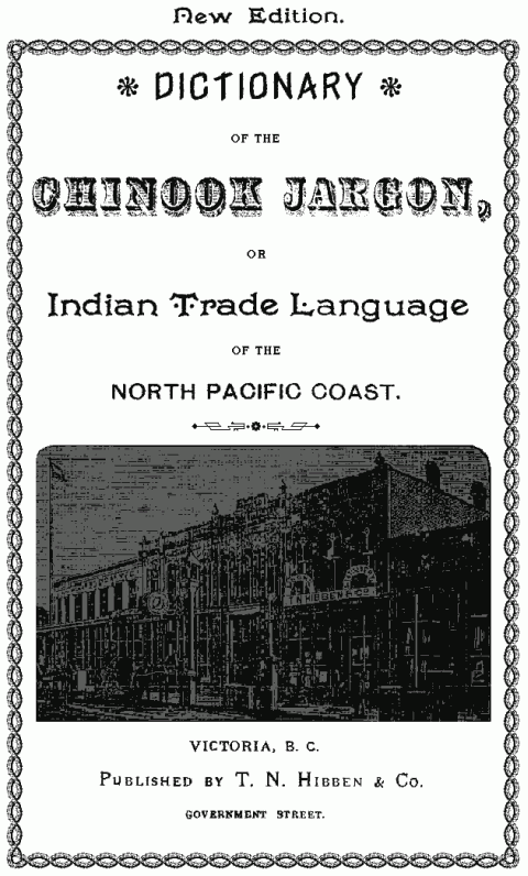 جلد کتاب Dictionary of the Chinook Jargon