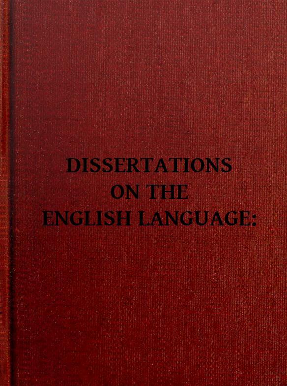 جلد کتاب Dissertations on the English Language