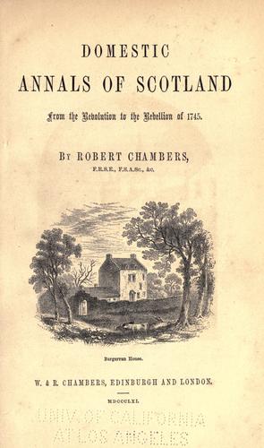 جلد کتاب Domestic Annals of Scotland