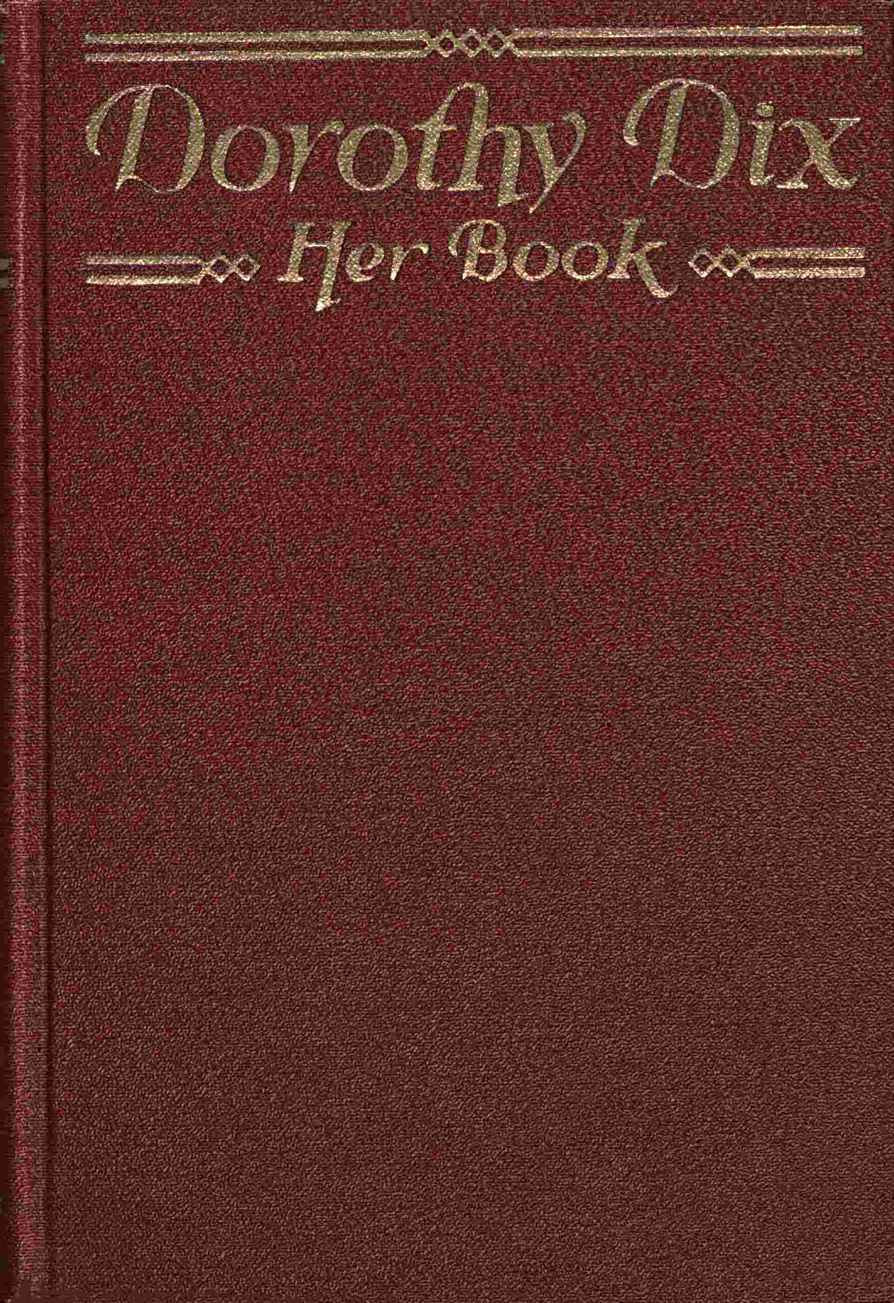 جلد کتاب Dorothy Dix—her book
