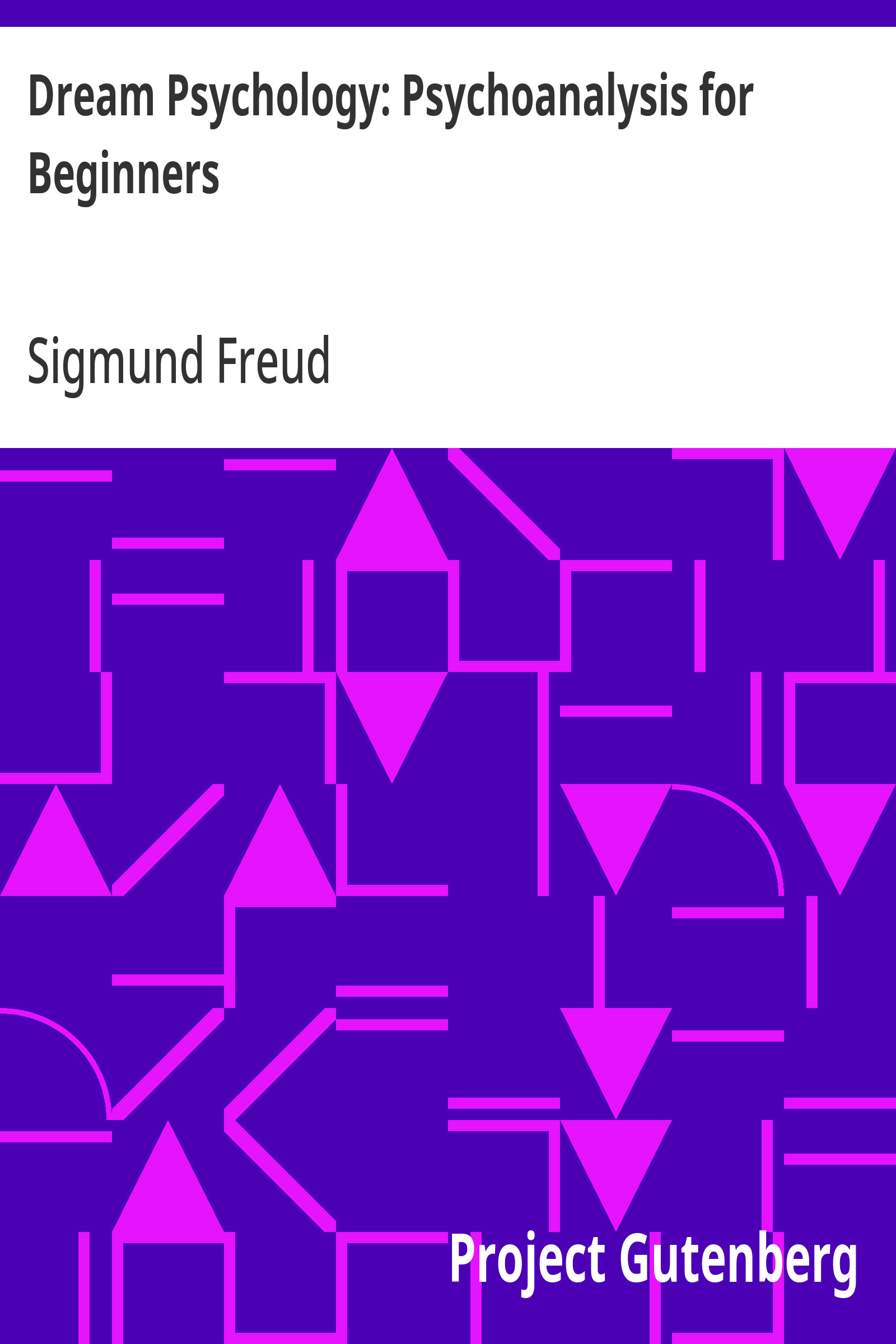 جلد کتاب Dream Psychology: Psychoanalysis for Beginners